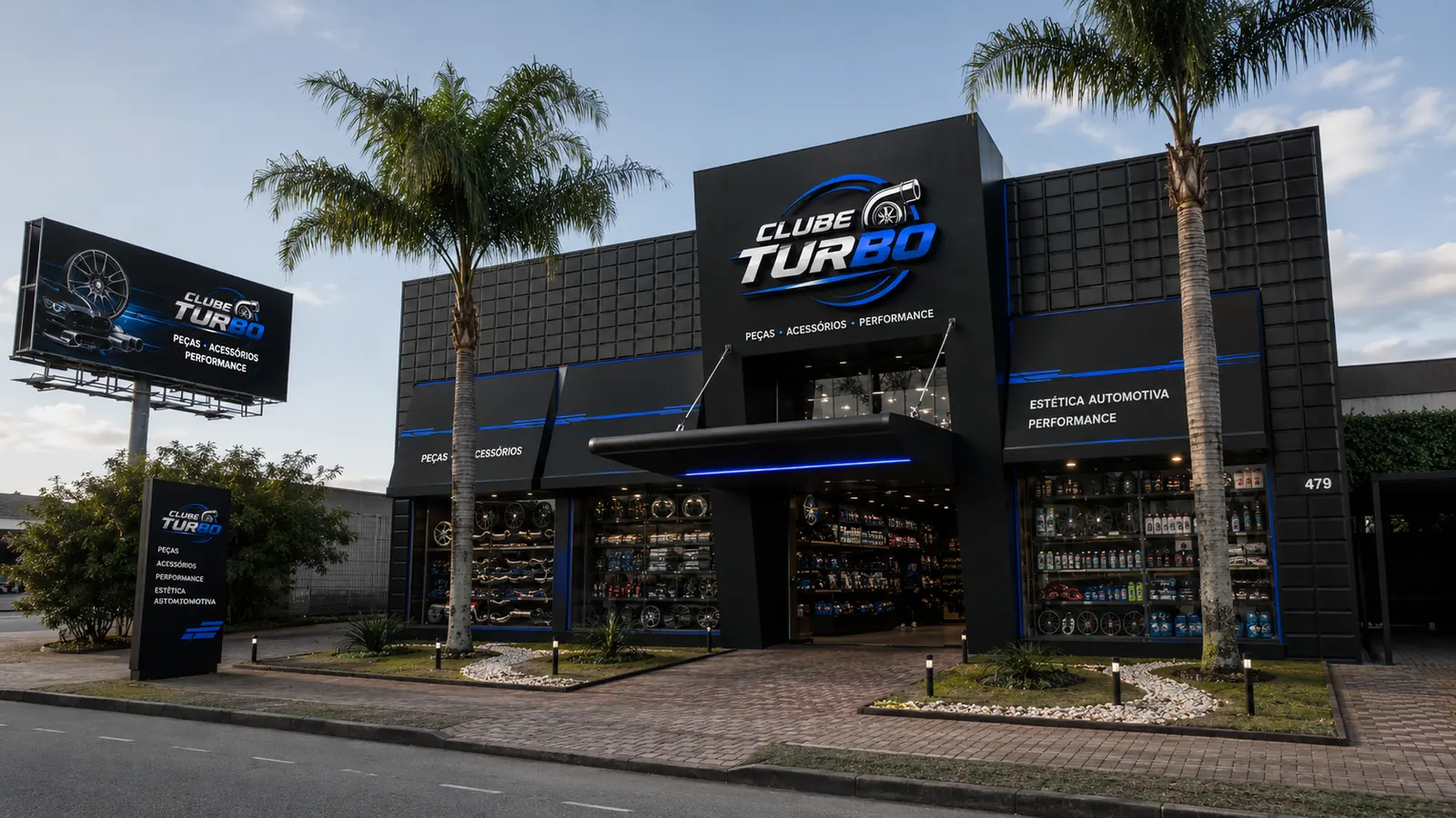 Fachada da loja Clube Turbo