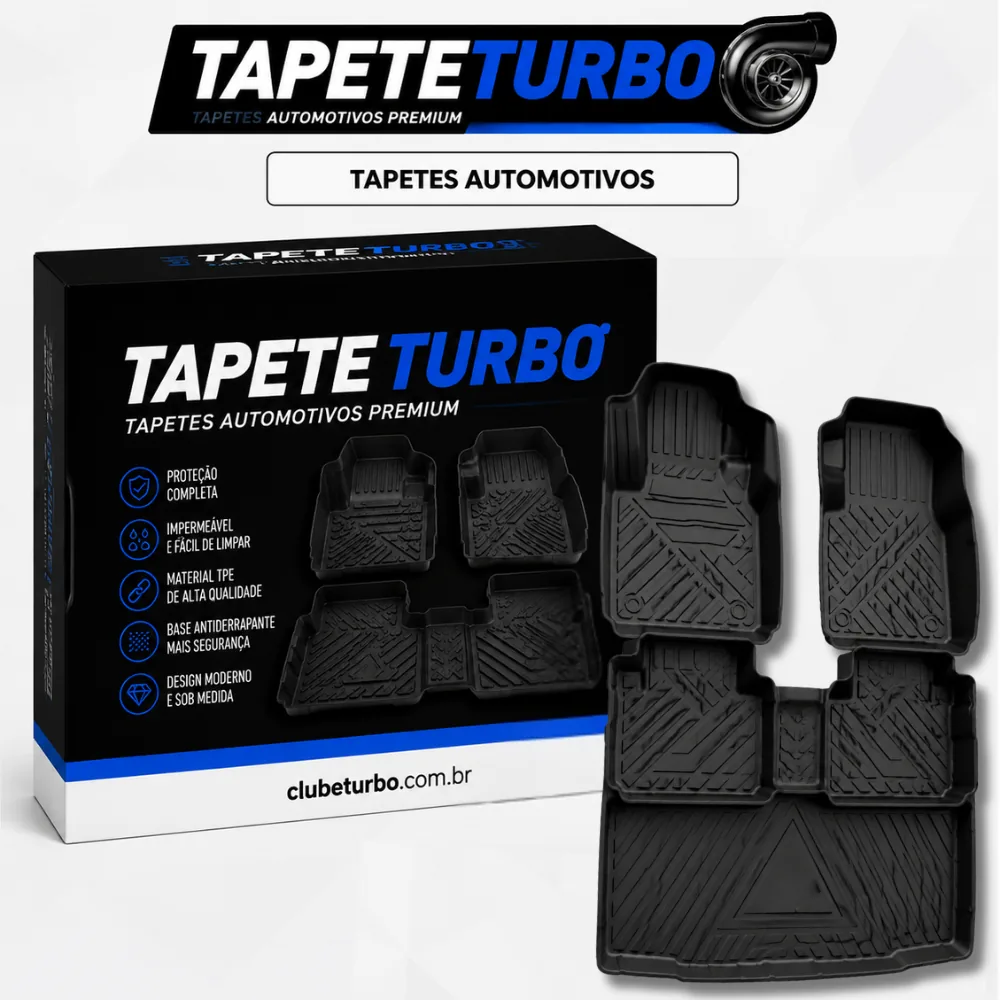 TapeteTurbo 3D – Tapete automotivo Emborrachado Anti-Sujeira [ESTOQUE LIMITADO]