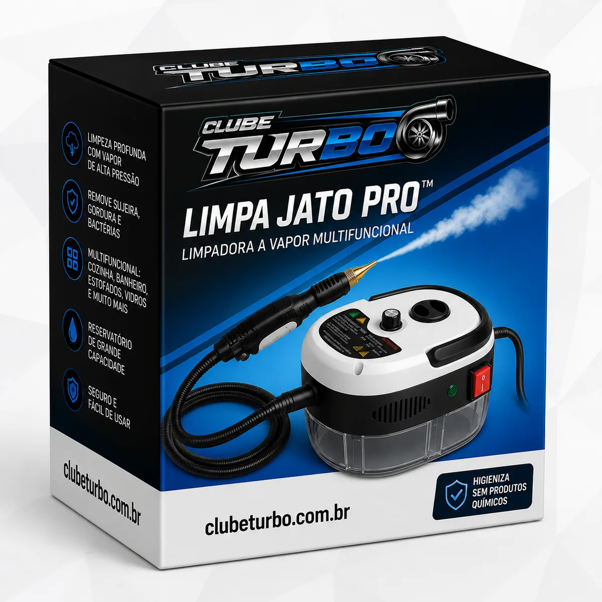 Limpador a Vapor Turbo Pressurizado 2500W Bivolt – Higienização Profunda